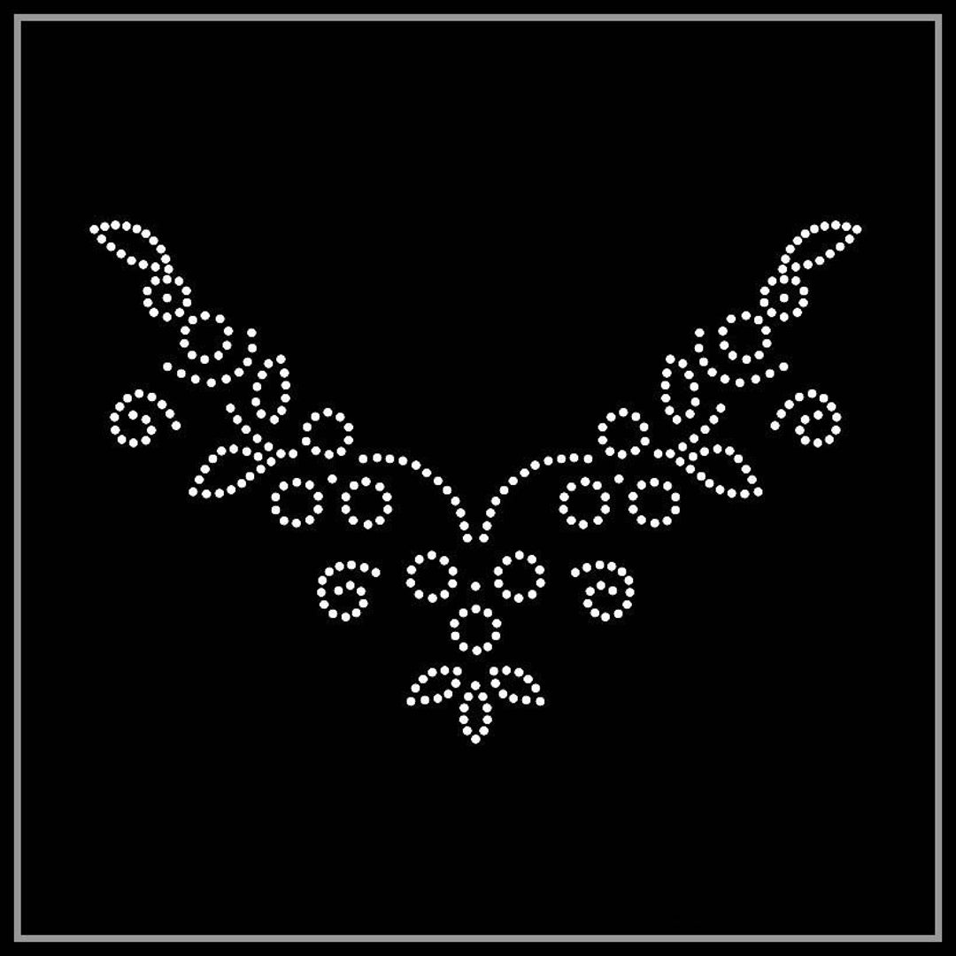 Flower Rhinestone Transfer, Iron on Hot Fix, Rhinestone Transfer Bling ...