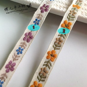 1 Yard Cotton jacquard ribbon 0.39‘’ wide 1cm embroider trim embroidered ribbon jacquard trim vintage ribbon,woven trim,sewing supply,649