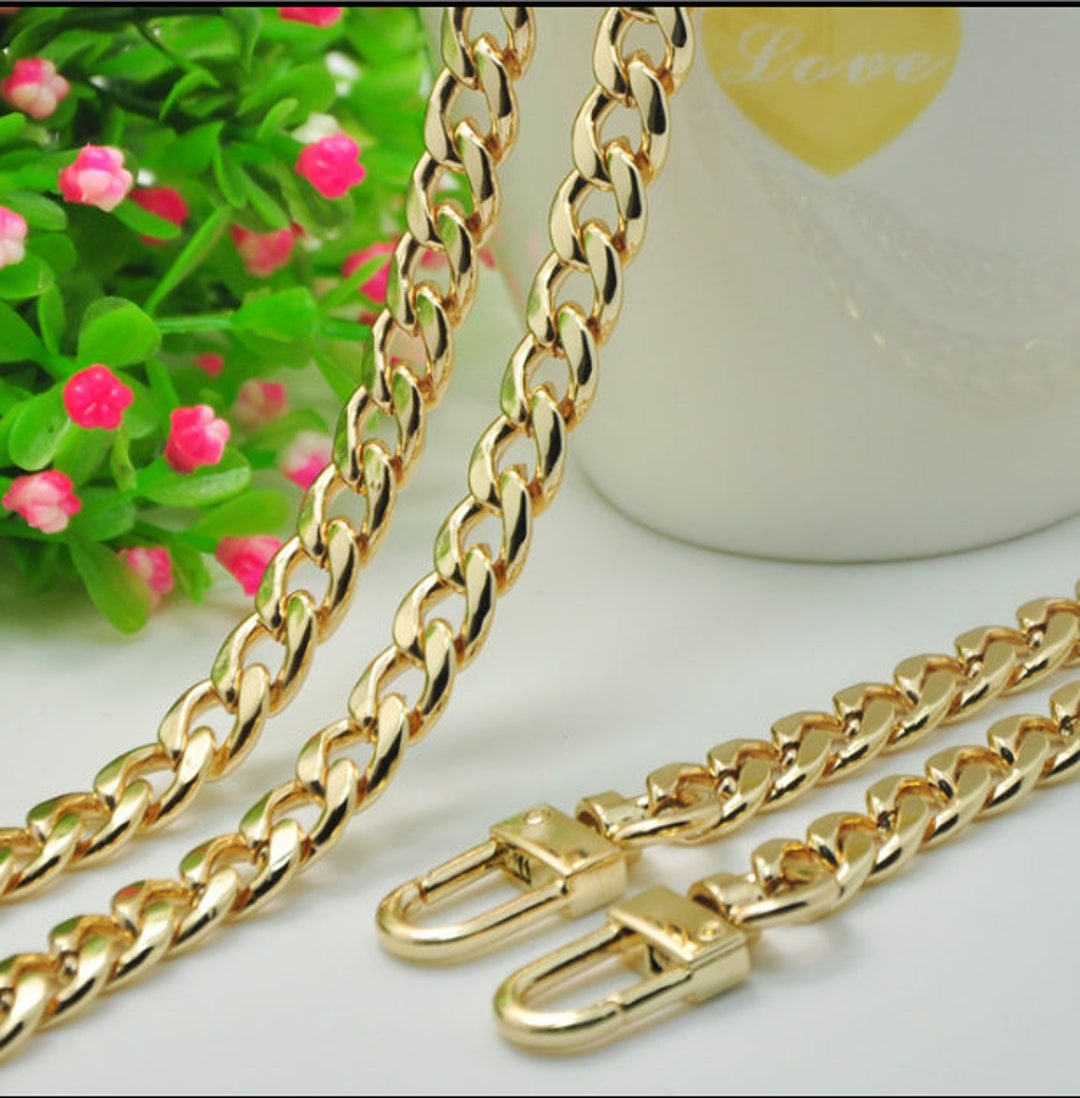 9mm Gold Purse Chain, Purse Replacement Chains, Chain Strap Purse With Clasps, Finished Chain