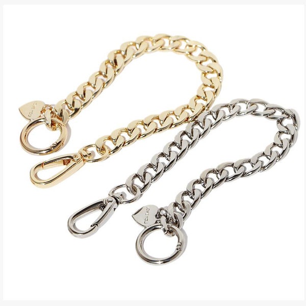 12mm High Quality Purse Chain, Heart Charm Purse Chain, Metal Wrist Strap, Replacement Handle Chain, Metal Bag Chain Strap, BL1131