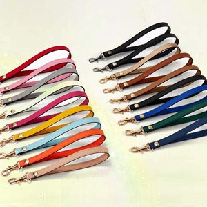 1 unids cuero genuino correa de cuero monedero monedero correa de cierre dorado cierre de la cadena de la cadena mango de la bolsa de pulsera bolso bolsa CLIP-ON cadena