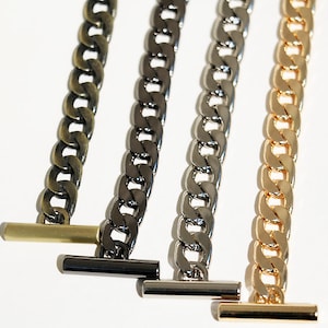 7mm High Quality Purse Chain, Metal Shoulder Handbag Strap, Replacement Handle Chain, Metal Crossbody Bag Chain Strap T Clasps, 136