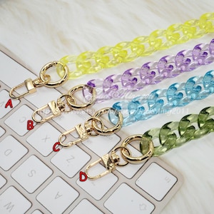 Acrylic High Quality Purse Chain, Metal Shoulder Handbag Strap, Replacement Handle Chain, Handcraft Material for Handbag Making, SZ10