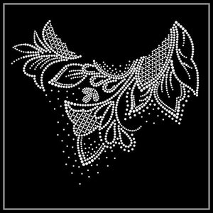 Transfert de strass de fleurs, Fer sur hot fix, Transfert de strass Bling Hot Fix Fer sur Patch Motif Design Transfer, Crystal Bling Motif, Z142