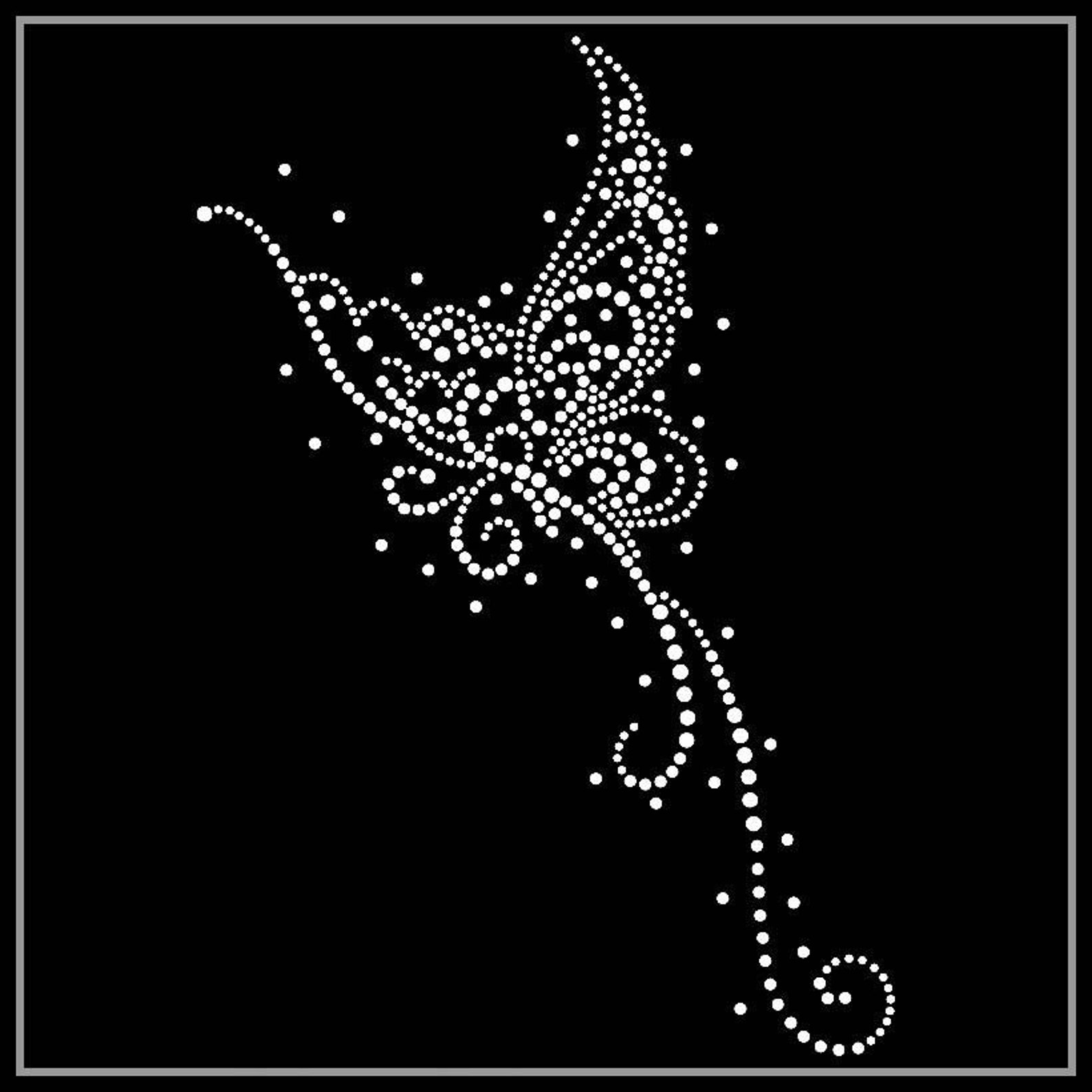Butterfly Rhinestone Transfer,iron on Hot Fix,rhinestone Transfer Bling ...