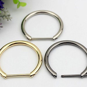 2pcs Gunmetal / Ceinture de sac à vis mobile dorée légère D Fermoir / Boucle / Quincaillerie, D-Ring, Fermoir de sangle, Fermoir de connecteur, 68