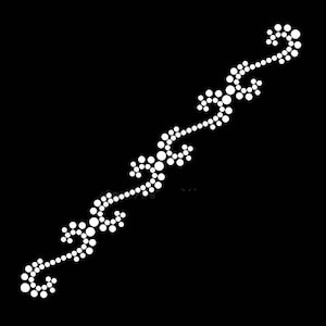 Rhinestone Transfer, Iron on hot fix, Rhinestone Transfer Bling Hot Fix Iron on Patch Motif Design Transfer, Crystal Bling Motif, Z182