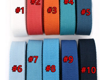 5 Yards 2.0cm Cotton Webbing Heavy Duty Bag handles, bag strap for tote bag Upholstery Webbing, Thick Strong Bag Purse Cotton Webbing,354