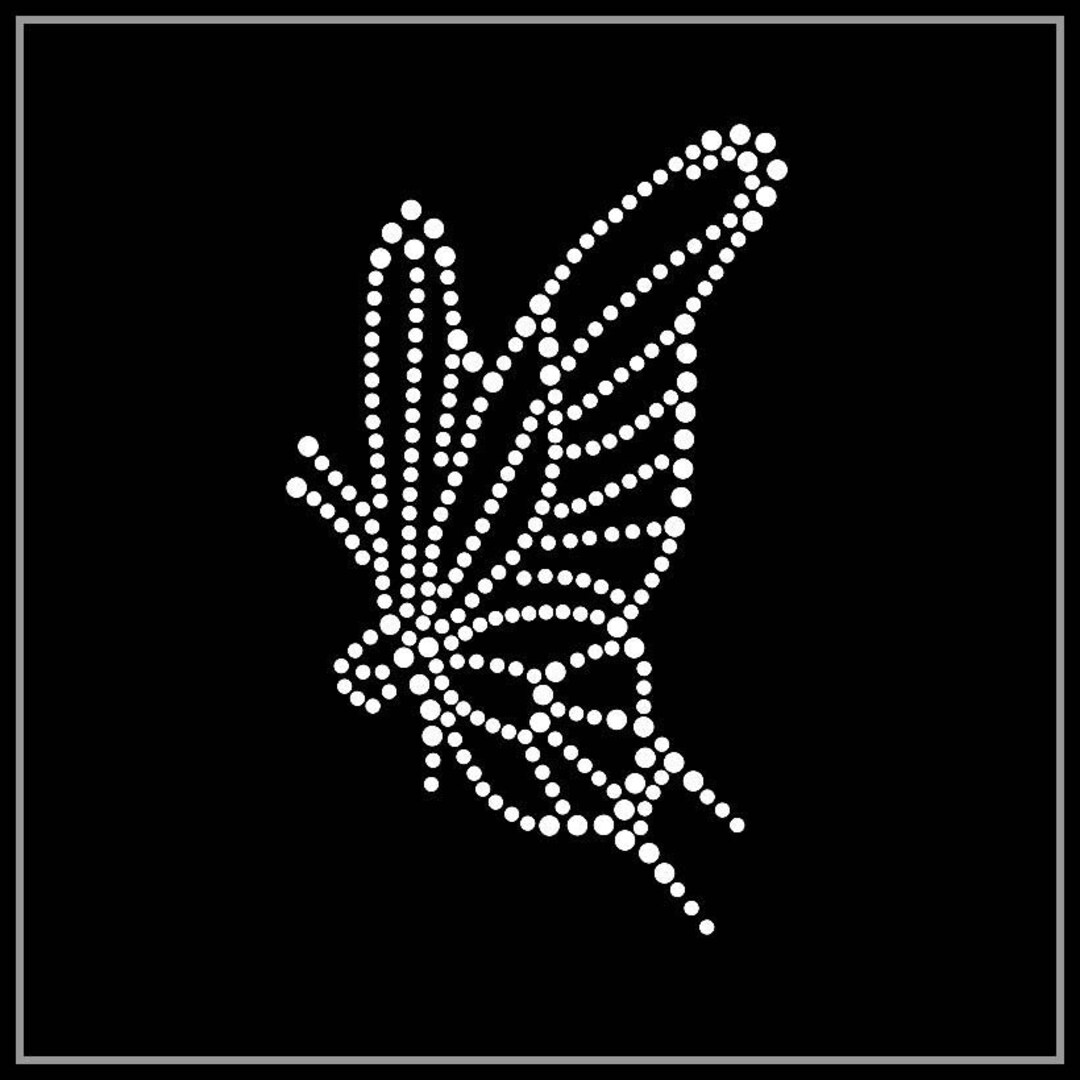 Butterfly Rhinestone Transfer,iron on Hot Fix,rhinestone Transfer Bling ...