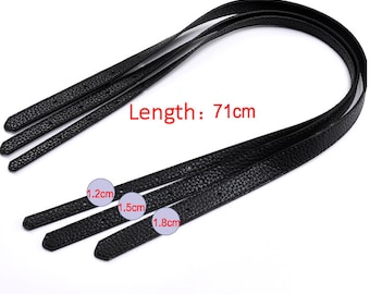 A pair of 71cm 1.2mm/ 1.5cm/ 1.8cm purse handle Genuine leather strap for Bag Leather Replacement Strap Handles handbag handle, 216-1