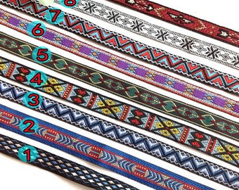 1 Yard Flower Jacquard Ribbon, Geometric Woven Trim Border,  Embroidered Ribbon Sewing Trim Craft, Ribbon Jacquard Trim, Vintage trim,657