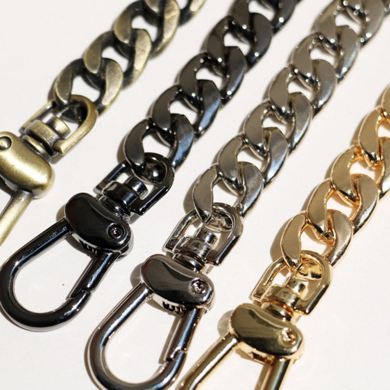 12mm Gold/silver/Gunmetal Chain Strap purse strap handles bag Etsy