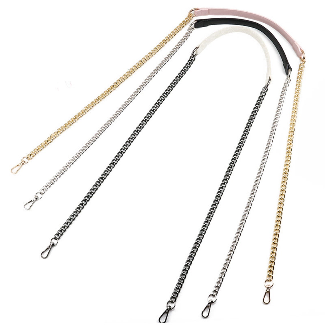 1pcs 2.0cm Width Genuine Leather Purse Strap Bag Chain Etsy