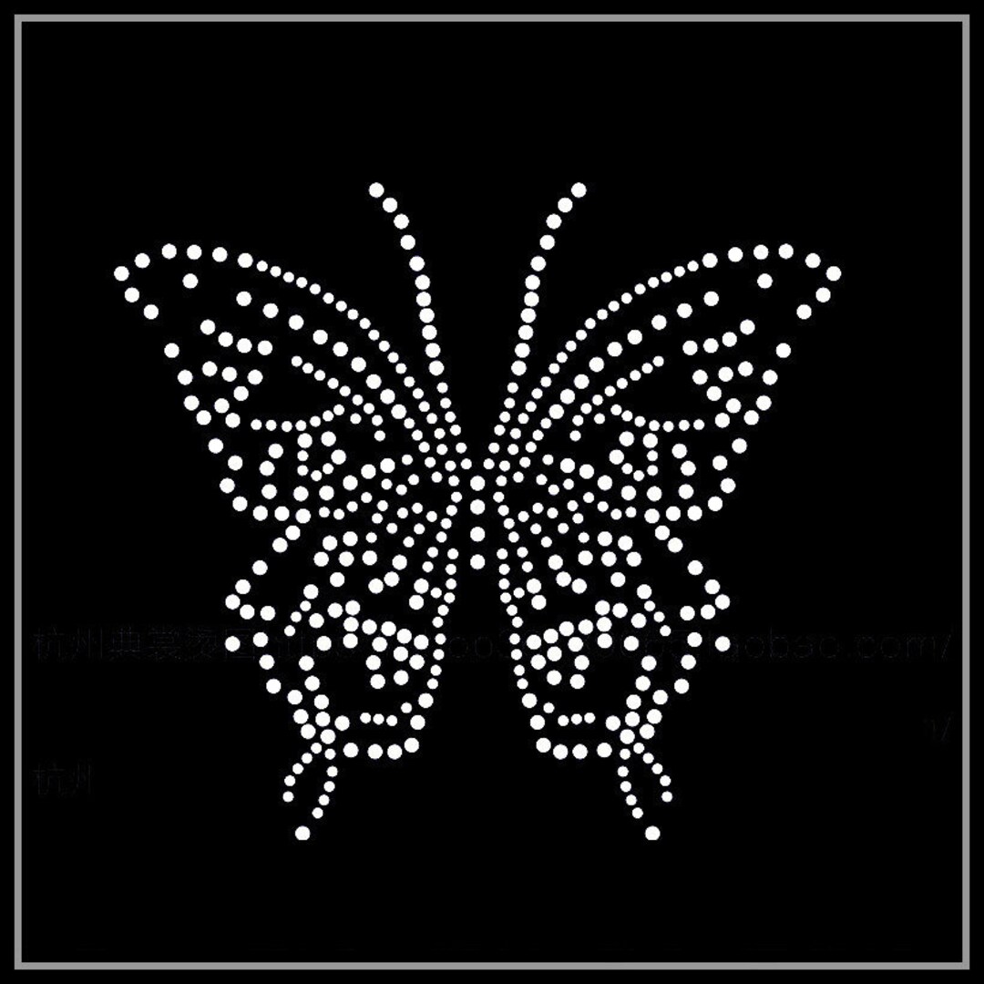 Butterfly Rhinestone Transfer,iron on Hot Fix,rhinestone Transfer Bling ...