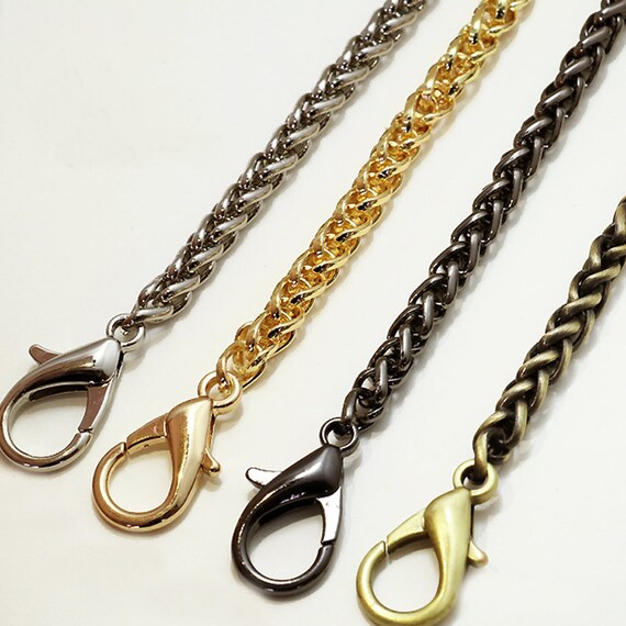 silver chain bag strap