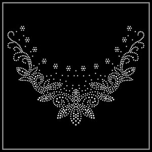 Transfert de strass de fleurs, Fer sur hot fix, Transfert de strass Bling Hot Fix Fer sur Patch Motif Design Transfer, Crystal Bling Motif, Z133