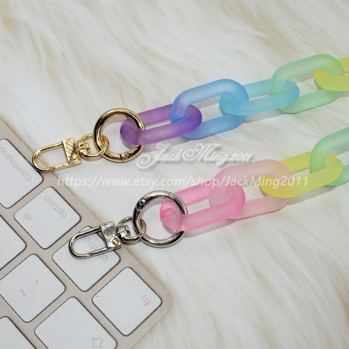 A piece of Acrylic High Quality Purse Chain,Metal Shoulder Handbag Strap,Replacement Handle Chain,Handcraft Material for Handbag Making, SZ3