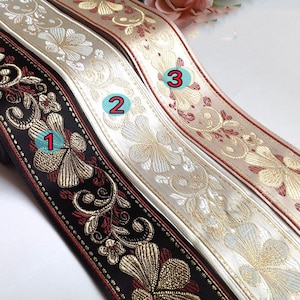 1 Yard 1.29‘’ 3.3cm Retro palace style embroidery jacquard ribbon trim Classical ribbon trim vintage ribbon,woven trim,sewing supply,673