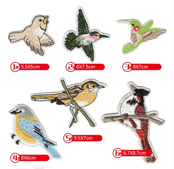 Ironon Bird Patch Bird Embroidery Applique Patches for Etsy