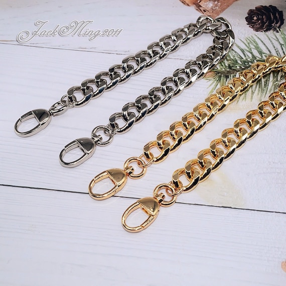 Handmade Purse Chain Strap - Aluminum Shoulder Or Crossbody Strap - Replacement Handbag Handle 8 thumbnail image
