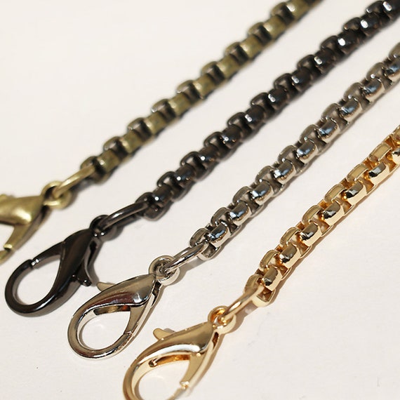 silver chain bag strap