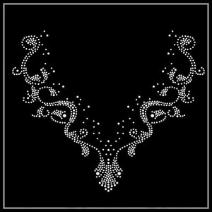Transfert de strass de fleurs, Fer sur hot fix, Transfert de strass Bling Hot Fix Fer sur Patch Motif Design Transfer, Crystal Bling Motif, Z2