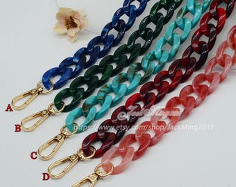 Acrylic Chain Bag Strap: Acrylic Purse Handle, Handcraft Material (37-120cm Lengths Available), A32