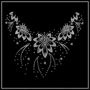 Transfert de strass de fleurs, Fer sur hot fix, Transfert de strass Bling Hot Fix Fer sur Patch Motif Design Transfer, Crystal Bling Motif, Z43