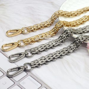 16mm Gold/ Silver Chain Strap purse strap handles bag hadnbag Purse Replacement Chains Purse Finished Chain straps High Quality, 144 image 1