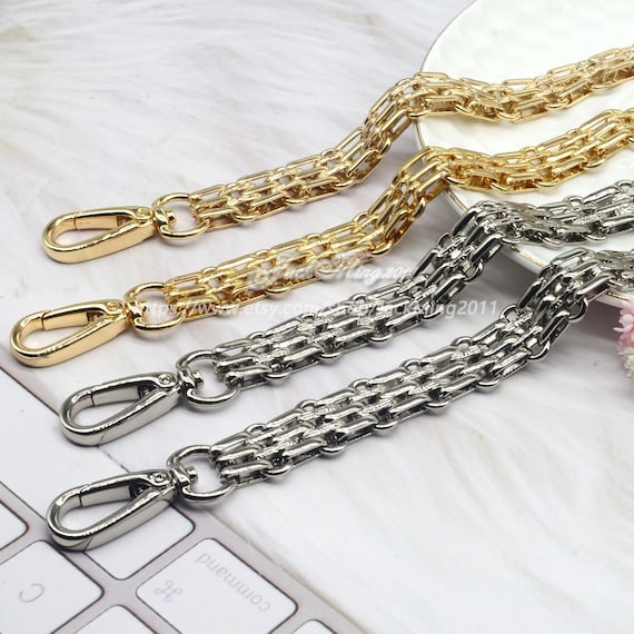 16mm Gold/ Silver Chain Strap purse strap handles bag hadnbag Purse Replacement Chains Purse Finished Chain straps High Quality, 144