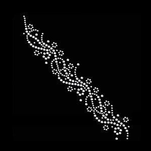Transfert de strass de fleurs, Fer sur hot fix, Transfert de strass Bling Hot Fix Fer sur Patch Motif Design Transfer, Crystal Bling Motif, Z36
