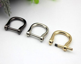 Silver /gun-metal/ golden/brass movable screw bag belt D Clasp/ Buckle/Hardware ,D-Ring,Strap Clasp,Connector Clasp, Purse Finding, 69