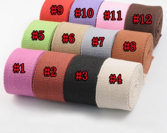 1 yarda de cinta de algodón de 1,5 pulgadas de ancho para asas de bolsos, correas de bolsos para tapicería de bolsos, cinta de algodón gruesa y resistente para bolsos, 391