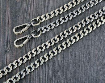Cadena de bolso de alta calidad de 12 mm, correa de bolso de hombro de metal, cadena de mango de reemplazo, correa de cadena de bolsa de cuerpo cruzado de metal, L1091