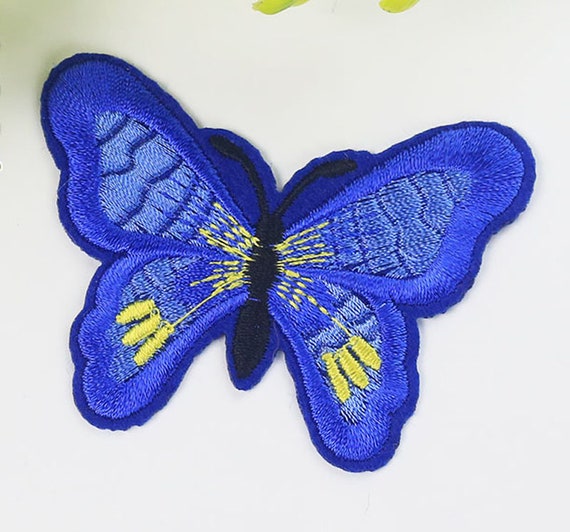 Butterfly Patch ironon Blue Butterfly Patch butterfly Etsy