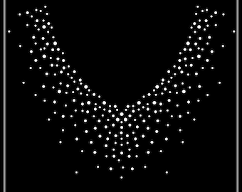 Rhinestone Transfer, Iron on hot fix, Rhinestone Transfer Bling Hot Fix Iron on Patch Motif Design Transfer, Crystal Bling Motif, Z103