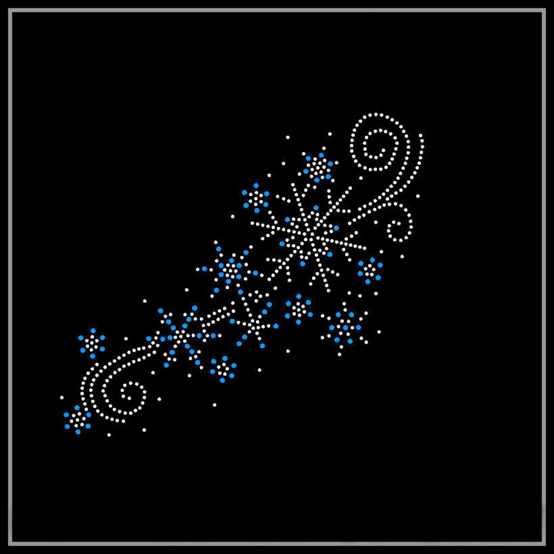Flower Rhinestone Transfer, Iron on Hot Fix, Rhinestone Transfer Bling ...