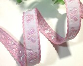 1 Yard 1.5cm Butterfly Woven Trim Border fabric trim Lace ribbon,Embellish jacquard ribbon, Jacquard trim, Vintage trim,Sewing supply,685-1