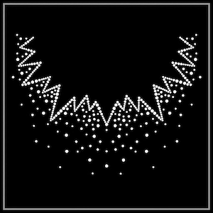 Rhinestone Transfer, Iron on hot fix, Rhinestone Transfer Bling Hot Fix Iron on Patch Motif Design Transfer, Crystal Bling Motif, Z100