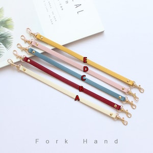 1pcs 31x0.9cm Replacement Handle Short Purse handle purse strap bag leather handle purse leather strap bag handle with Gold/Anti brass clasp