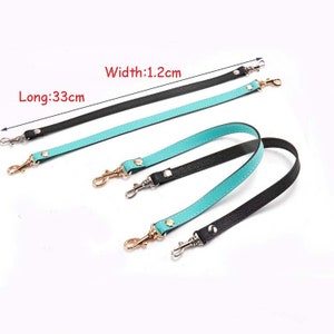 1pc 1.2cm Cuero genuino Correa de muñeca cartera Cartera de reemplazo Correa de reemplazo Cierre dorado Bolsa de embrague Mango de la cadena Wristlet Bolsa de bolsa clip-ON Cadena