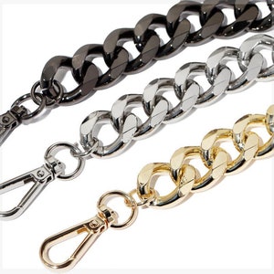 22mm High Quality Purse Chain, Metal Shoulder Handbag Strap, Replacement Handle Chain, Metal Chunky Bag Chain Strap, Bag Handle Chain, L1169