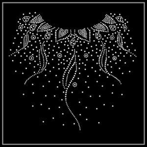 Transfert de strass de fleurs, Fer sur hot fix, Transfert de strass Bling Hot Fix Fer sur Patch Motif Design Transfer, Crystal Bling Motif, Z65