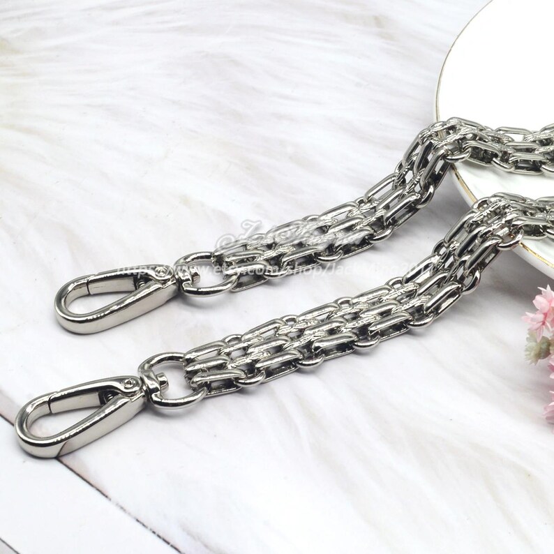 16mm Gold/ Silver Chain Strap purse strap handles bag hadnbag Purse Replacement Chains Purse Finished Chain straps High Quality, 144 Silver