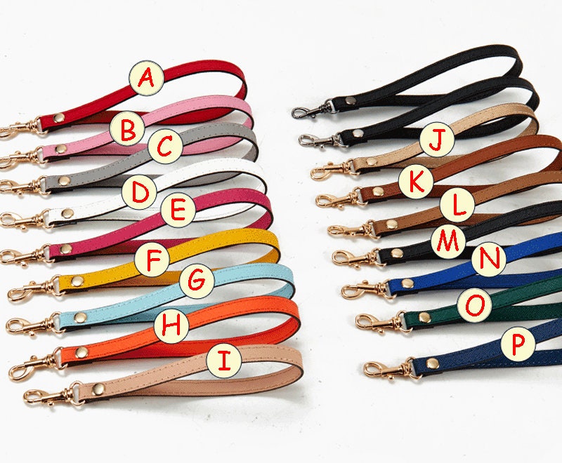 2 Pieces Genuine Leather Wrist Strap For Wallet, Clutch, Or Keychain - Hot Pink Replacement Wristlet Strap, 7.5 Inch - View #2