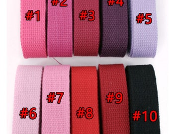 5 Yards 2.0cm Cotton Webbing Heavy Duty Bag handles, bag strap for tote bag Upholstery Webbing, Thick Strong Bag Purse Cotton Webbing,354