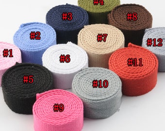 1 yarda de cinta de algodón de 1 pulgada de ancho para asas de bolsos, correas de bolsos para tapicería de bolsos, cinta de algodón gruesa y resistente para bolsos, 390
