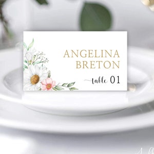 Place Card Template, Editable Place Cards, Table Name Cards, Wedding Place Cards, Eucalyptus Place Card, Name Card, ANNA