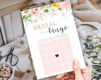 Bridal Bingo Game, Printable Bingo Shower Game, Instant download Bridal Shower Bingo, Printable Bingo Cards, ALLISON