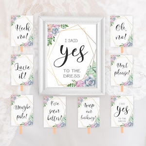 J'ai dit oui aux enseignes de robe, enseigne de magasinage de robe de mariée, enseigne de boutique de mariage, enseignes de magasinage de robe de mariée, enseignes de robe de mariée, SUCCU